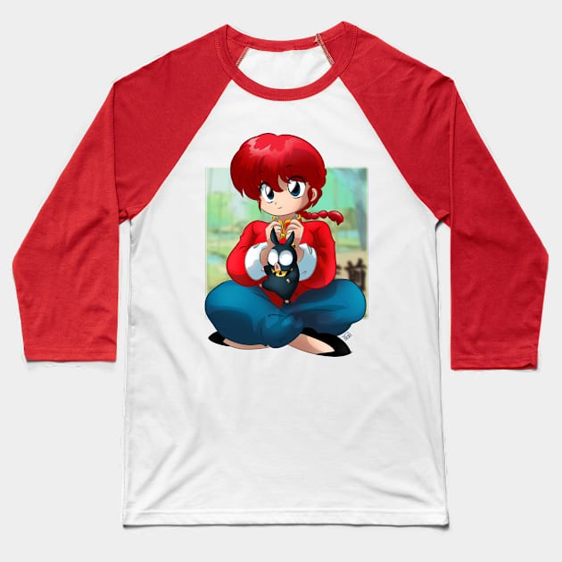 Ranma and P-Chan Baseball T-Shirt by La Casa del Otaku